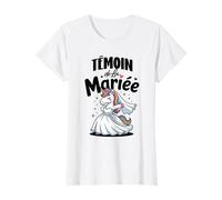 Witness Of The Bride EVJF Humor Team Wedding Bride Unicorn T-Shirt