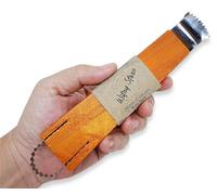 WitnyStore Kitchen Tool 6¾" Wooden Handle Stainless Steel Coconut Shredder Scraper 2 Blades Traditional Style - Thai Cooking Utensils Multipurpose Portable Hand-Held Cookery Equipments Fruit Vegetable