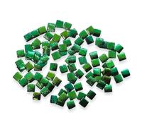WitnyStore Real Green Jewel Beetle Wing Beads and Finding No-Hole100 pcs. Art Craft DIY Genuine Durable Shards for Jewellery Dressmaking Mask Mozaics Embroidery (Square Shape - Dia 4 mm.)