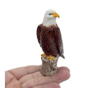 WitnyStore Tiny 2" Long Standing On Branch Black Crow Bird Figurine - Miniature Hand Made Painted Ceramic Raven Rook Birds Animals Porcelain Decorative Collectible Figurines Décor Gifts