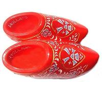 WitnyStore Tiny 2⅛" Red Klompen Clog Shoes Holland Netherlands - Miniature Hand Made Resin 3D Europe Tourist Attractions Decorative Refrigerator Fridge Magnets Collectible Traveler Souvenir Gifts
