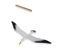 WitnyStore Wooden Bird Mobile 28" White Black Seagull Hand Made Painted Wood Flapping Wing Birds Hanging Ceiling Decor Wind Chimes Handcrafted Art Animal Decorative Collectible Décor Gifts Souvenirs