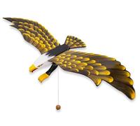 WitnyStore Wooden Eagle Bird Mobile 25" Flying Brown Hand Made Painted Wood Birds Flight Hanging Ceiling Decor Wind Chimes Handcrafted Art Animal Decorative Collectibles Décor Gifts Souvenirs