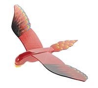 WitnyStore Wooden Flying Bird Mobile 18" Red Parrot Hand Made Painted Wood Flapping Wing Birds Hanging Ceiling Decor Wind Chimes Handcrafted Art Animal Decorative Collectibles Décor Gifts Souvenirs