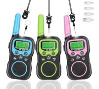 WITPAW 3 Pcs Walkie Talkies for Kids Rechargeable 3 KM Handheld Walkie Talkies Long Range 8 Channel 2 Way Radio Birthday Party Gifts for 3-12 Year Old Girls Boys Outside Adventure Camping Hiking