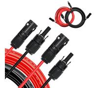 Witproton 6MM2 15m 10AWG 1500V Solar Panel Extension Cable with Waterproof IP68 Female and Plug Connection (15M)
