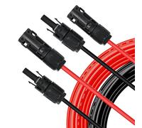 Witproton Solar Cable 6 mm2 5 m 10AWG 1500 V Solar Panel Extension Cable with Waterproof IP68 Socket and Plug Connection (5 m 10AWG)