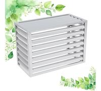 Witriolik aluminum air conditioner fence White Louver Top L100*W50*H70(1.5P) aluminum air conditioning screen outdoor condenser protective cover air conditioning covers outdoor heat pump cover