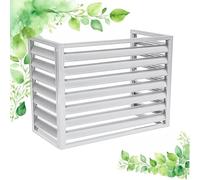 Witriolik aluminum air conditioning screen White No Top L110*W60*H80(2~3P) outdoor condenser protective cover air conditioning covers outdoor heat pump cover aluminum air conditioner fence