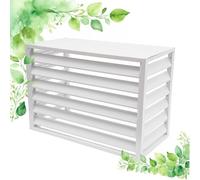 Witriolik outdoor condenser protective cover White Flat Top L110*W60*H80(2~3P) air conditioning covers outdoor heat pump cover aluminum air conditioner fence aluminum air conditioning screen