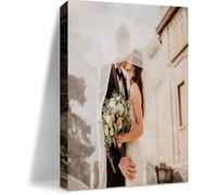 WITRN Custom Canvas Prints with Your Photos - Personalized Wall Art, Photo to Canvas Framed Print, Ideal for Family, Pet, Wedding, Baby Gift, Home Office Decor