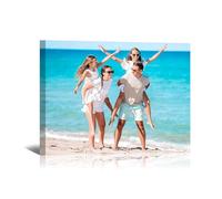 WITRN Personalised Photo Canvas Prints Custom Picture Framed Canvas Wall Art, Upload Your Photo, Personalised Gift for Women Mum Dad Couples Pets, Family Photo Canvas Home Decor 20x20 cm (8x8in)