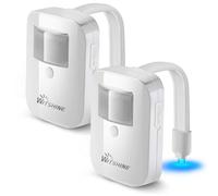 Witshine 2 Pack Rechargeable 16-Color Toilet Night Light, Motion Sensor LED Bowl Light, Novelty Cool Funny Birthday Gag Gadget Gifts Ideas for Adult Kids Men Dad Boys Toddlers Mom