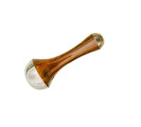WITSOUL kansa Wand face and Foot Massager/Unique Design - 2 in 1 Simple Massager/Two Different Sizes of Kansa Cups with Teak Wood Handle (Set of 1)