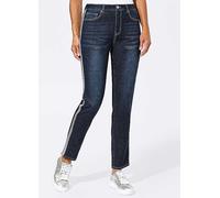 Witt Contrast Colour Stripe Straight Leg Jeans Blue