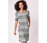 Witt Striped Short Sleeve Jersey Dress Lavender Stripe