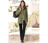 Witt Velvet Trim Collar Quilted Jacket Olive
