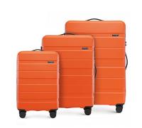 Wittchen Comodo Line Suitcase Set, Hard Luggage Made of ABS TSA Lock Size S + M + L Orange, Orange, Koffer-Set 3tlg., Suitcase Set of 3.