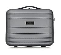 WITTCHEN Cosmetic Case Travel Suitcase Carry-On Cabin Luggage Hardshell Made of ABS Combination Lock Globe Line Grey