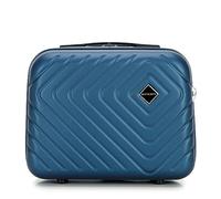 WITTCHEN Cube line Cosmetic case Toiletry Bag Geometric Textured ABS Shoulder Strap Plastic Handle Size XS Dark Blue