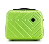 WITTCHEN Cube line Cosmetic case Toiletry Bag Geometric Textured ABS Shoulder Strap Plastic Handle Size XS Lime