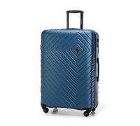 WITTCHEN Cube line Large Suitcase Geometric Textured ABS Telescopic Handle Combination Lock 4 Wheels Size L Dark Blue