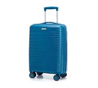 WITTCHEN FUERTA Line Large Suitcase Hard Luggage Expandable Suitcase Luggage Made of Polypropylene with Glistening Straps 4 Double Wheels Retractable Handle TSA Lock Size L Blue