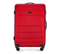 WITTCHEN Globe Line Medium-Sized Suitcase Travel Trolley Suitcase Made of ABS Hard Shell Trolley 4 Wheels Combination Lock Size M Red