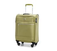 WITTCHEN MIRA Line Set of 3 suitcases Baggage Luggage Suitcase Soft Luggage Polyester Luggage Carrying Handle Telescopic Handle Four Wheels TSA Combination Lock Size (S+M+L) Green