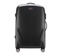 WITTCHEN PC Ultra Light Medium Suitcase Polycarbonate Suitcase Four Wheels TSA Combination Lock Aluminum Telescopic Handle Black
