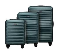 WITTCHEN Skyspeed Line ABS Hard Shell Suitcase Travel Suitcase Trolley Combination Lock Telescopic Handle 4 Wheels, Green, Koffer-Set 3tlg., Elegant