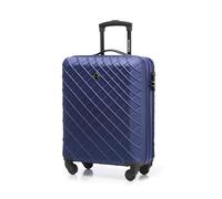WITTCHEN Travel Suitcase Carry-On Cabin Luggage Hardshell Made of ABS with 4 Spinner Wheels Combination Lock Telescopic Handle Classic Line Size Cabin Suitcase Dark Blue