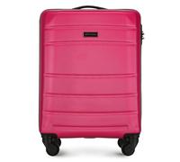 WITTCHEN Travel Suitcase Carry-On Cabin Luggage Hardshell Made of ABS with 4 Spinner Wheels Combination Lock Telescopic Handle Globe Line Size Cabin Suitcase Pink