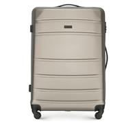 WITTCHEN Travel Suitcase Carry-On Cabin Luggage Hardshell Made of ABS with 4 Spinner Wheels Combination Lock Telescopic Handle Globe Line Size Large Suitcase Champagne