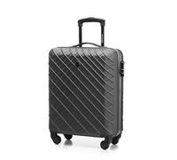WITTCHEN Travel Suitcase Carry-On Cabin Luggage Hardshell Made of ABS with 4 Spinner Wheels Combination Lock Telescopic Handle Classic Line Size Cabin Suitcase Black