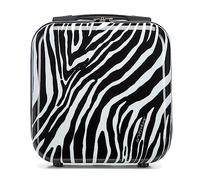 WITTCHEN Young Collection Cosmetic case Toiletry Bag ABS with Polycarbonate Coating Comfortable Handle Detachable Strap Size XS White-Black