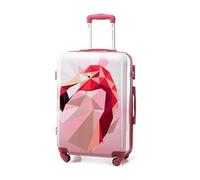 WITTCHEN Young Collection Medium-Sized Suitcase ABS with Polycarbonate Coating Combination Lock Retractable Handle Size M Pink