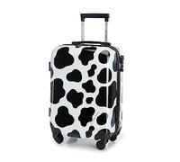 WITTCHEN Young Collection Small Suitcase Hand Luggage Cabin Suitcase ABS with Polycarbonate Coating Combination Lock Retractable Handle Size S Black-White