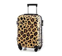 WITTCHEN Young Collection Small Suitcase Hand Luggage Cabin Suitcase ABS with Polycarbonate Coating Combination Lock Retractable Handle Size S Beige-Brown