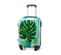 WITTCHEN Young Collection Small Suitcase Hand Luggage Cabin Suitcase ABS with Polycarbonate Coating Combination Lock Retractable Handle Size S Green-Blue