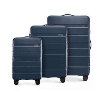 WITTCHENWITTCHEN Wittchen Comodo Line Suitcase Set, Hard Luggage, ABS TSA Lock Size S + M + L, Dark Blue, darkblue, Koffer-Set 3tlg., Suitcase Set of 3.
