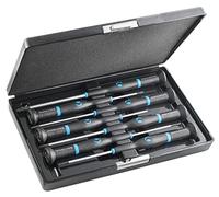 WITTE 89322 - Juego de 7 destornilladores de precisión WITTRON en estuche de plástico antichoque (PL/PH)