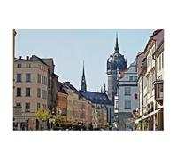 Wittenberg, View from the Old Town Hall through Coswiger Street to the Castle Church，Puzzle 1000 Pieces Wooden Puzzle Adult Children'S Educational Toy Family Decompression Game（75x50cm）-AH30