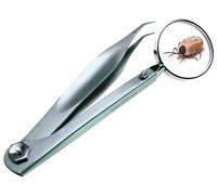 Wittex Tick Tweezers with Magnifying Glass Innovation.