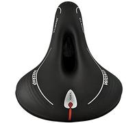 WITTKOP Bicycle saddle with comfortable 3-zone concept and extra gel padding, comfortable bicycle saddle for men and women, Büchel Grande Medicus, bike seat with clamp, black