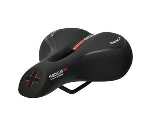 Wittkop Büchel Bicycle Saddle with Innovative Medicus Concept and Extra Gel Padding, Comfortable Unisex Adult Saddle, Black, Gel, MTB Trekking City Bike Saddle