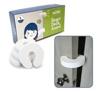 Wittle Door Finger Guards - 4pk. Baby Proofing Doors Made Easy with Soft Yet Durable Foam Door Stopper. Prevents Finger Pinch Injuries, Slamming Doors, and Child or Pet from Getting Locked in Room!