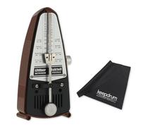 Wittner 831 Taktell Piccolo Mechanical Metronome Mahogany Brown with Keepdrum Microfibre Cloth