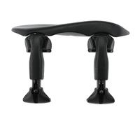 Wittner chinrest Augsburg, centre chinrest violin 1/8, high-tech plastic, height and inclination selectable, easy to adjust, without screwdriver, black, 256251, Made in Germany