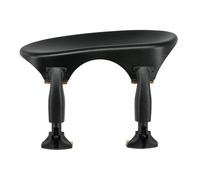 Wittner chinrest, centre chinrest violin 3/4, high-tech plastic, anatomically shaped, allergy-tested, without screwdriver, black, 253221, Made in Germany